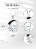 wholesale 925 Sterling Silver Crescent Moon Zodiac Sign Necklace for Women Gothic Jewelry Birthday Gifts for Girlfriend Wife Grandma Mom-0-1