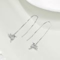 wholesale 925 Sterling Silver Origami Tassel Drop Dangle Earrings Hummingbird Threader Jewelry Gift-0-3