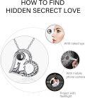 wholesale 925 Sterling Silver Mother and Baby Giraffes in Heart Shape with Black Onyx Stone Pendant Necklaces for Women/Mom/Grandma s-0-4