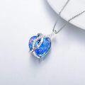 wholesale 925 Sterling Silver Austrian Crystal 12 Birthstone Heart Pendant Necklace for Women-0-4