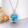 wholesale Sterling Silver Heart Crystal Stethoscope Necklace for Nurse Doctor Women-0-35