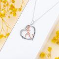 wholesale 925 Sterling Silver Tennis Player Heart Pendant Necklace She Believed She Could So She Did-0-3