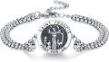 wholesale 925 Sterling Silver & 316L  St Francis Medal Bracelet for Peace Love Animals-0-0