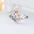 TOUPOP Sterling Silver Rose Flower I Love You Mom Ring-0-4