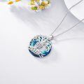TOUPOP Sterling Silver No Gemstone Tree Of Life Birthstone Necklace-0-4