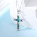 wholesale TOUPOP Cross Necklace For Women Men Sterling Silver Cross Pendant Religious Gifts Christian Gift Birthday Anniversary Christmas Gift For Her -0-3