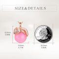 wholesale Rose Gold 925 Sterling Silver Pink Jade Sloth Pendant Necklace for Women Girls Mother's Day Gifts-0-2