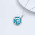 TOUPOP Sterling Silver Crystal Birthstone Compass I'd Be Lost Without You Pendant Necklace-0-4