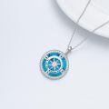 TOUPOP Sterling Silver Crystal Birthstone Compass I'd Be Lost Without You Pendant Necklace-0-4