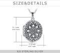 wholesale 925 Sterling Silver Moonstone Oval Locket Pendant Necklace for Mom and Daughter-0-4