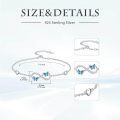 wholesale Butterfly Bracelet For Women Sterling Silver Infinity Bracelet Adjustable Bule Opal Animal Butterfly Jewelry Christmas Gifts For Women Mom Wife Daughter Sister Friend -0-1