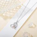 wholesale 925 Sterling Silver Heart-Shaped Musical Instrument and Ballet Dancer Pendant Necklace-0-2