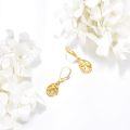wholesale 14K Gold Opal Butterfly Drop Dangle Lever Back Earrings for Women-0-5