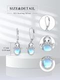 wholesale 925 Sterling Silver Octopus Moonstone Drop Earrings Gifts for Women-0-4