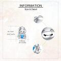 wholesale 925 Sterling Silver Blue Heart Cat Stud Earrings Gifts for Girls and Women-0-3