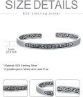 wholesale Sterling Silver Celtic Strength Mantra Cuff Bracelet Poiuy Inspirational Jewelry Gift-0-20