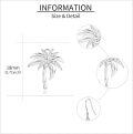 wholesale 925 Sterling Silver Coconut Palm Tree Leaf Drop Earring for Women Girls  4cm Long-0-3