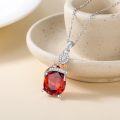 wholesale Sterling Silver Aquamarine Amethyst Ruby Pendant Necklace for Women-0-4