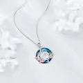 TOUPOP Sterling Silver Crystal Cat Necklace Women's Jewelry Gift-0-4