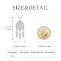 wholesale 925 Sterling Silver Celtic Knot Dreamcatcher Pendant Necklace With Moonstone-0-4