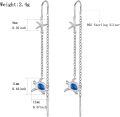 wholesale 925 Sterling Silver Blue Agate Turtle Drop Earrings Gift for Her-0-4