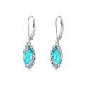 wholesale 925 Sterling Silver Turquoise Earrings Wholesale With Silver Filigree Design-0-0
