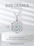 wholesale 925 Sterling Silver Lotus Flower Pendant Necklace with Multi-Color Stones for Women and Girls-0-1