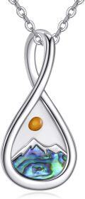 wholesale 925 Silver Mustard Seed Faith Necklace with Infinity & Mountain Design - Hypoallergenic Christian Jewelry Gift for Women-0-0