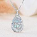 wholesale 925 Sterling Silver Blue Opalite Teardrop Dragonfly Cremation Pendant Necklace with Funnel and Fill Tool for Ashes Keepsake Jewelry-0-4