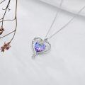 TOUPOP Sterling Silver Purple Crystal Butterfly Necklace Pendant Gift-0-6