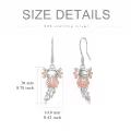 wholesale 925 Sterling Silver Angel with Shell and Wings Dangle Drop Earrings  for Women Girls-0-2