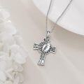 wholesale 925 Sterling Silver Football Design Cross Pendant Necklace for Men & Women - Hip Hop s-0-3