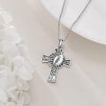 wholesale 925 Sterling Silver Football Design Cross Pendant Necklace for Men & Women - Hip Hop s-0-3