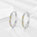 wholesale Sterling Silver Small Huggie Hoop Earrings Flower Jewelry Gift for Women-0-3