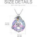 wholesale TOUPOP Flamingo Gifts For Women S925 Sterling Silver Flamingo Necklace Pendant With Purple Crystal Flamingo Lovers Jewelry Gifts For Women Girlfriend Birthday Christmas -0-3