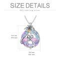 TOUPOP Sterling Silver Purple Crystal Flamingo Necklace Pendant Gift-0-3