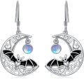 wholesale 925 Sterling Silver Bat Moonstone Drop Earrings for Women and Girls-0-0
