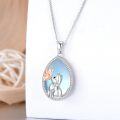 wholesale 925 Sterling Silver Cat Pendant Necklace with Butterfly Charm - Gifts for Mom and Daughter-0-1