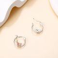 wholesale 925 Sterling Silver Rose Gold Plated Axolotl Charm Hoop Earrings for Women Girls -0-2
