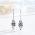wholesale 925 Sterling Silver Abalone Shell Floral Filigree Drop Dangle Earrings for Women Gifts-0-2