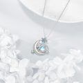 wholesale 925 Sterling Silver Crescent Moon Necklace-0-4