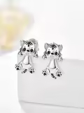 wholesale 925 Sterling Silver Tiger Cub Stud Earrings Wholesale for Girls and Women - Hypoallergenic s-0-2
