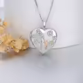 TOUPOP Sterling Silver Photo Locket Necklace, Christmas Gifts For Women-0-2
