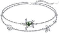 wholesale 925 Sterling Silver Turtle & Starfish Charm Adjustable Bracelet for Women and Girls Gift-Turtle A