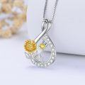 wholesale TOUPOP November March Birth Flower Necklaces 925 Sterling Silver Dainty Floral Pendant Necklaces Infinity Birth Month Flower Jewelry Gifts For Women Her Birthday Anniversary -0-2