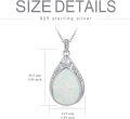 wholesale 925 Sterling Silver Blue Moonstone Teardrop Filigree Pendant Necklace-0-38