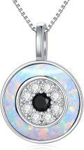 wholesale Sterling Silver Evil Eye Pendant Necklace for Women Greek Protection Amulet Gift-0-0