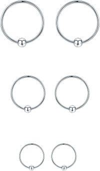 wholesale 925 Sterling Silver Gold Black Rose Plated Hypoallergenic Tiny Huggie Hoop Earrings 8mm Diameter-Silver-10\/12\/14mm