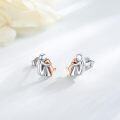wholesale 925 Sterling Silver Hypoallergenic Rose Gold Plated Puppy Stud Earrings for Women Girls Pet Animal s-0-2