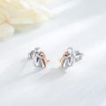 wholesale 925 Sterling Silver Hypoallergenic Rose Gold Plated Puppy Stud Earrings for Women Girls Pet Animal s-0-2